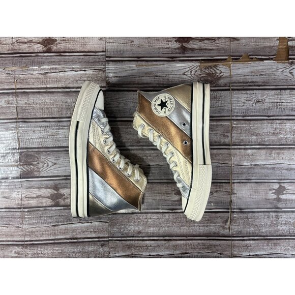 Converse Chuck '70 Hi Metallic Rainbow sneakers shoes Size 6.5 multicolor - Picture 4 of 11